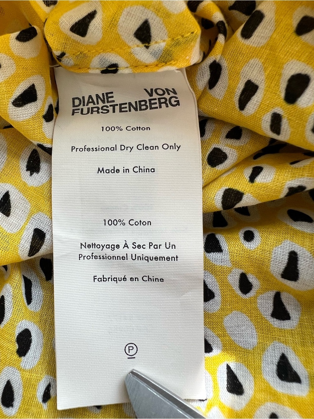 DVF Diane von Furstenberg Yellow Printed Cotton Slip Midi Dress 10 - Picture 8 of 10
